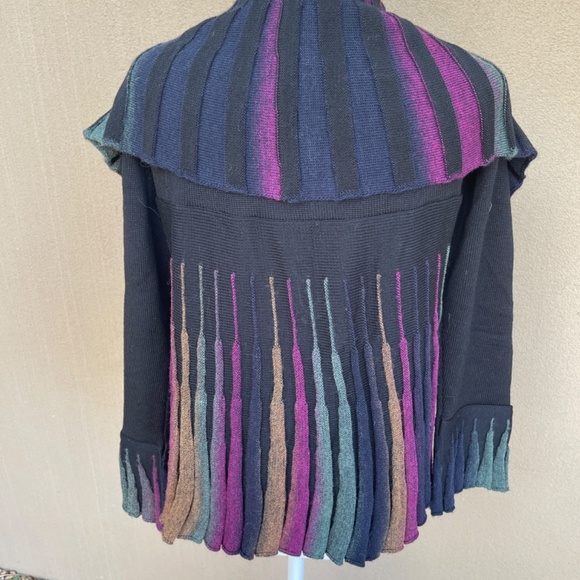 NEW! Angel Design by Sabri Ozel Pleated Italian Circle Cardigan Size Small - Picture 6 of 12